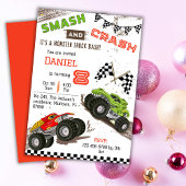 Eenvoudig schattig modern monstertruck kind 8e ver kaart