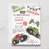 Eenvoudig schattig modern monstertruck kind 9e ver kaart (Voorkant)