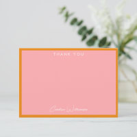 Eenvoudig Schattig Modern Roze Oranje Aangepaste D