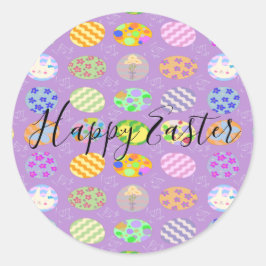 Eenvoudig schattig paascoresticker ronde sticker