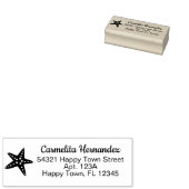 Eenvoudig schattig strand zeesterren retouradres rubberstempel (Gestempeld)