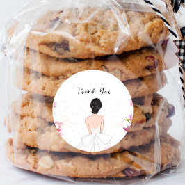 Eenvoudig schattig vrijgezellenfeest ronde sticker