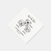 Eenvoudig Schattige 3 Honden Huisdier Bruiloft Cus Servet (Hoek)