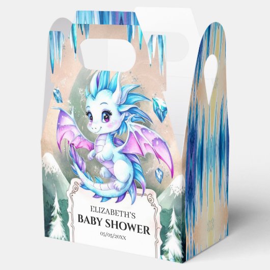 Eenvoudig Schattige Dragon Baby shower Bedankdoosjes (Geopend)