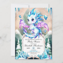 Eenvoudig Schattige Dragon Baby shower