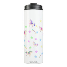 Eenvoudig Schattige Eenhoorn regenboog naadloos pa Thermosbeker