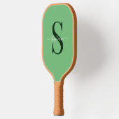 Eenvoudig Schattige Groen Monogram Initiaal Naam Pickleball Paddle (Links)