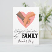 Eenvoudig Schattige Hart Gelukkig Valentijnsdag Pa (Staand voorkant)