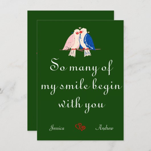 Eenvoudig Schattige Hart Gelukkig Valentijnsdag Pa Feestdagenkaart (Voorkant / Achterkant)