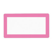Eenvoudig Schattige Leeg Sjabloon Label met Roze B (Voorkant)