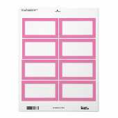 Eenvoudig Schattige Leeg Sjabloon Label met Roze B (Full Sheet)