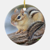 Eenvoudig Schattige Little Chipmunk Keramisch Ornament (Achterkant)