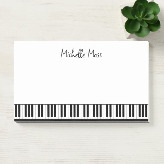 Eenvoudig Schattige Musical Zwart Wit Pianotoetsen Post-it® Notes (Kantoor)