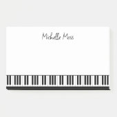 Eenvoudig Schattige Musical Zwart Wit Pianotoetsen Post-it® Notes (Voorkant)