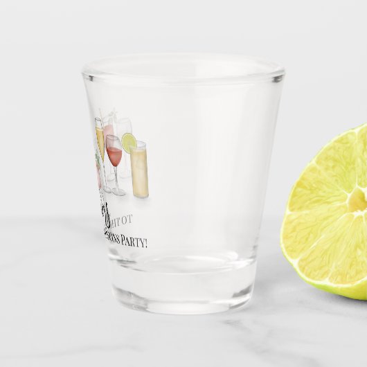 Eenvoudig Schattige Proost Whimsical Cocktail Drin Shot Glas (Rechts)