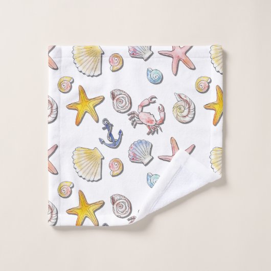 Eenvoudig Schattige strandontwerp Bad Handdoek (Wasdoekje)