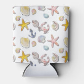 Eenvoudig Schattige strandontwerp Blikjeskoeler (Voorkant)