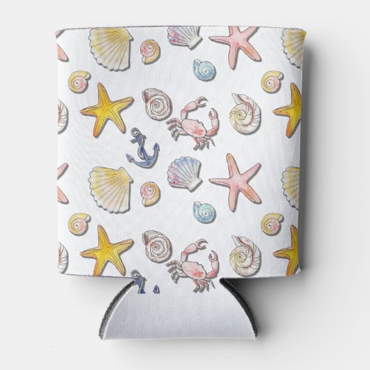 Eenvoudig Schattige strandontwerp Blikjeskoeler (Voorkant)