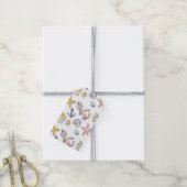 Eenvoudig Schattige strandontwerp Cadeaulabel (Met Touw)