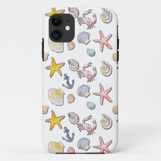 Eenvoudig Schattige strandontwerp Case-Mate iPhone Case (Achterkant)
