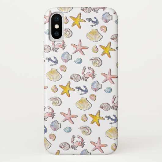 Eenvoudig Schattige strandontwerp Case-Mate iPhone Case (Achterkant)