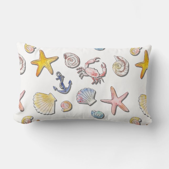 Eenvoudig Schattige strandontwerp Kussen (Voorkant)