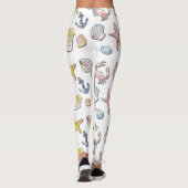 Eenvoudig Schattige strandontwerp Leggings (Achterkant)