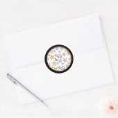Eenvoudig Schattige strandontwerp Ronde Sticker (Envelop)
