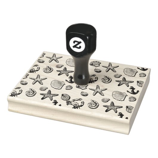 Eenvoudig Schattige strandontwerp Rubberstempel (Stempel)