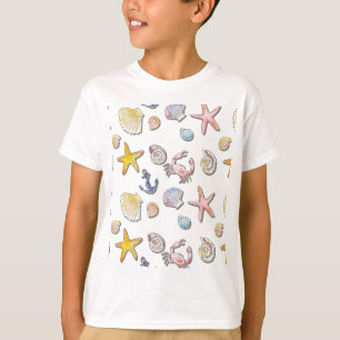 Eenvoudig Schattige strandontwerp T-shirt