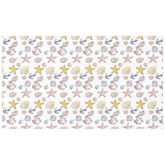 Eenvoudig Schattige strandontwerp Tafelkleed (Voorkant (Horizontaal))