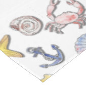 Eenvoudig Schattige strandontwerp Tafelkleed (Gekanteld)