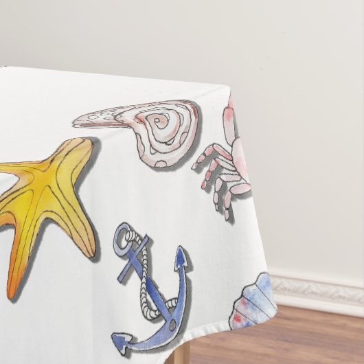 Eenvoudig Schattige strandontwerp Tafelkleed (Voorbeeld)