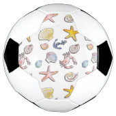 Eenvoudig Schattige strandontwerp Voetbal (Gedraaid)