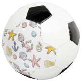Eenvoudig Schattige strandontwerp Voetbal (Drie kwart)