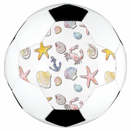 Eenvoudig Schattige strandontwerp Voetbal (Voorkant)