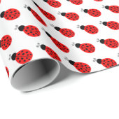 Eenvoudig Schattige Tiny Red Black lieveheersbeest Cadeaupapier (Rol Hoek)