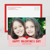 Eenvoudig Schattige Valentijnsdag Feestdagenkaart (Voorkant / Achterkant)