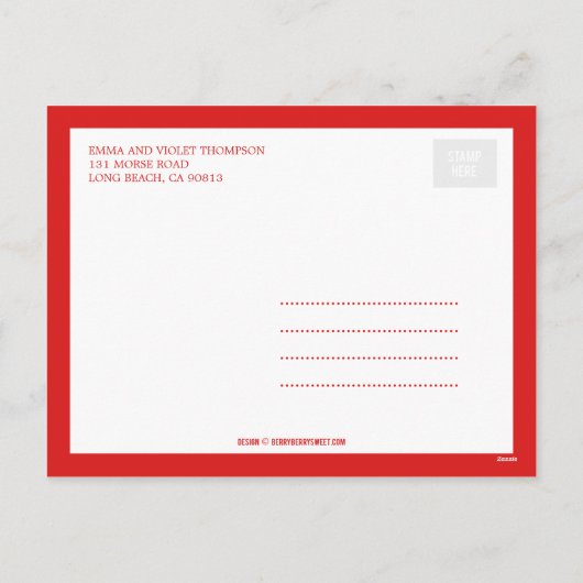 Eenvoudig Schattige Valentijnsdag Feestdagenkaart (Achterkant)