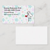 Eenvoudig Schattige Verpleegster Visitekaartje Ont (Voorkant / Achterkant)