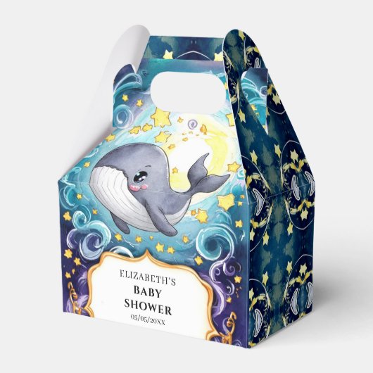 Eenvoudig Schattige walvis Baby shower Bedankdoosjes (Voorkant Zijde)
