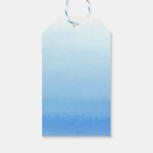 Eenvoudig Schattige walvisblauw Zee Happy Birthday Cadeaulabel (Achterkant)