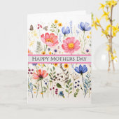 Eenvoudig Schattige Wildflower Gevouwen Wenskaart Kaart (Gele Bloem)