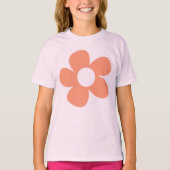Eenvoudig Schattige Y2k Rood Pastel Roze Bloem Kin T-shirt (Voorkant)