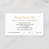 Eenvoudig scheren Man Barber Shop en Haarstylist Afsprakenkaartje (Achterkant)