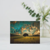 Eenvoudig schilderen van bomen briefkaart (Staand voorkant)