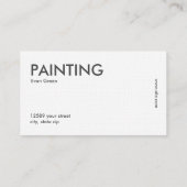 Eenvoudig schilderij visitekaartje (Achterkant)