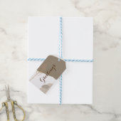 Eenvoudig Schone Beige Pampas minimalistisch Scand Cadeaulabel (Met Touw)