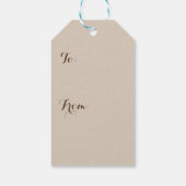 Eenvoudig Schone Beige Pampas minimalistisch Scand Cadeaulabel (Achterkant)