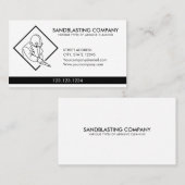 Eenvoudig schonen van witte zandstraalstroom visitekaartje (Voorkant / Achterkant)